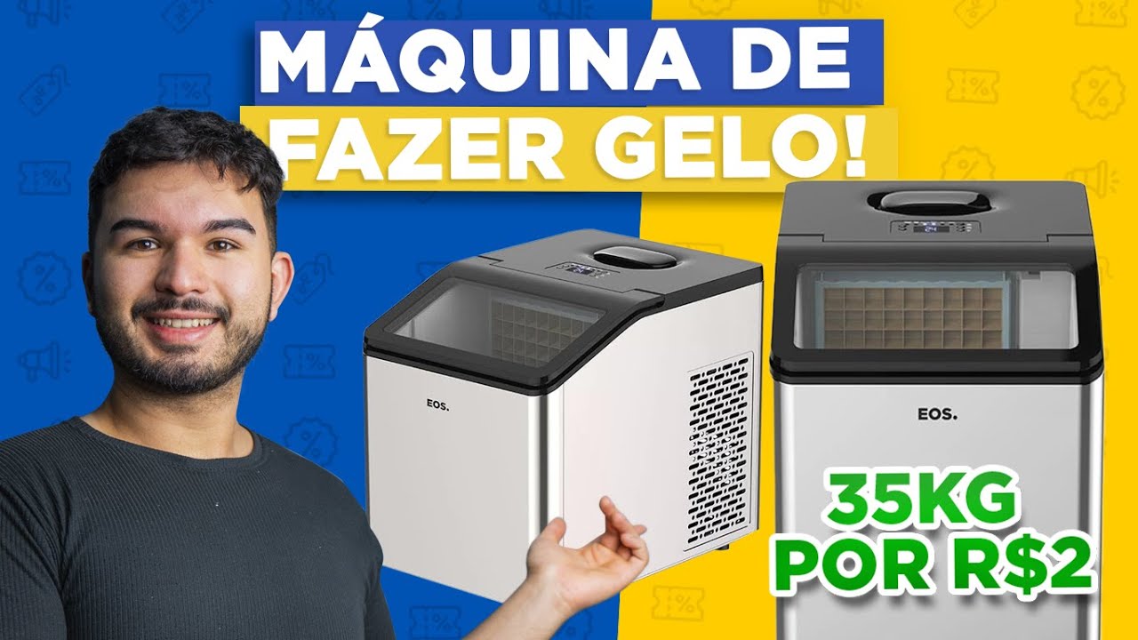 35kg DE GELO por R$ 2,00? Testamos uma MÁQUINA DE GELO 35 Kg Inox Ice - Eos (Vale mesmo a pena?