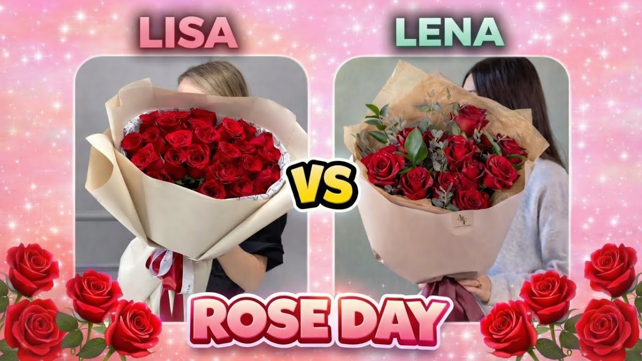 Rose Day Special 🌹 Lisa vs Lena | Whose Roses Are More Beautiful?