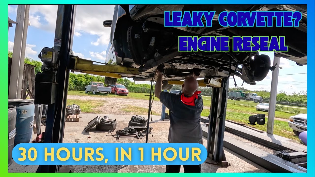 CORVETTE Engine Reseal, start to finish with Engine R&R and Start up
