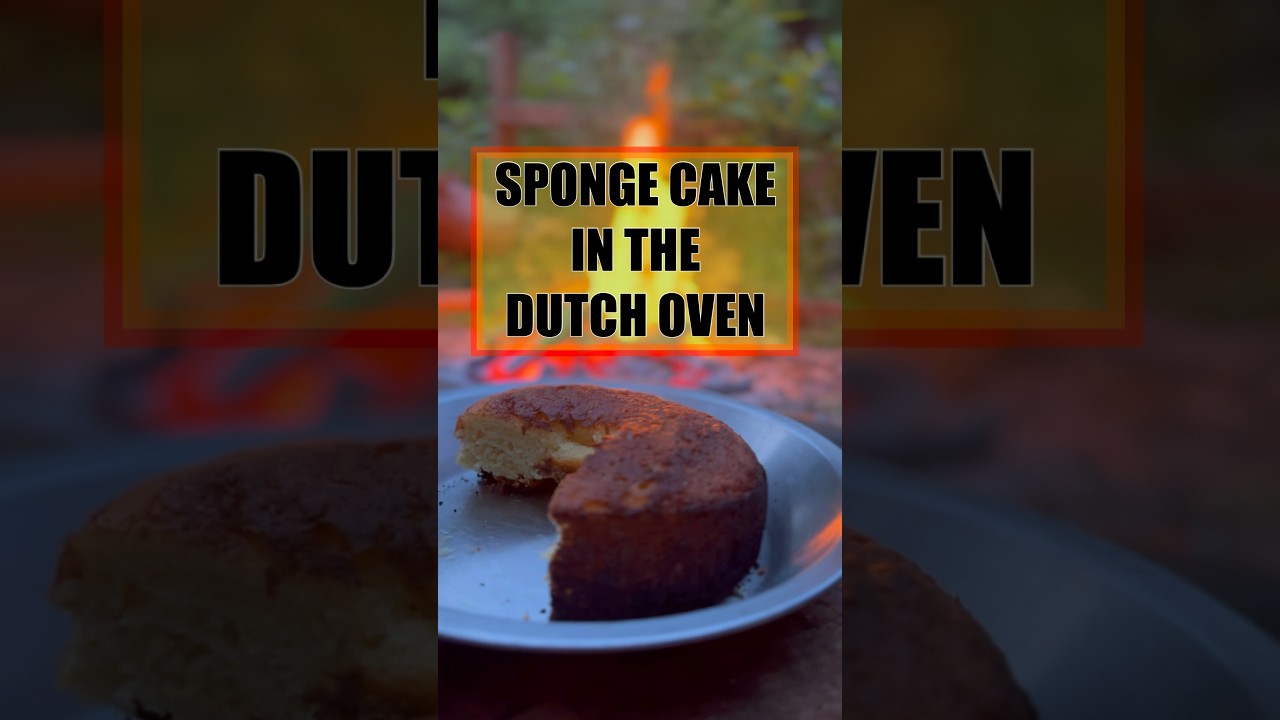 Baking a cake in the Dutch oven