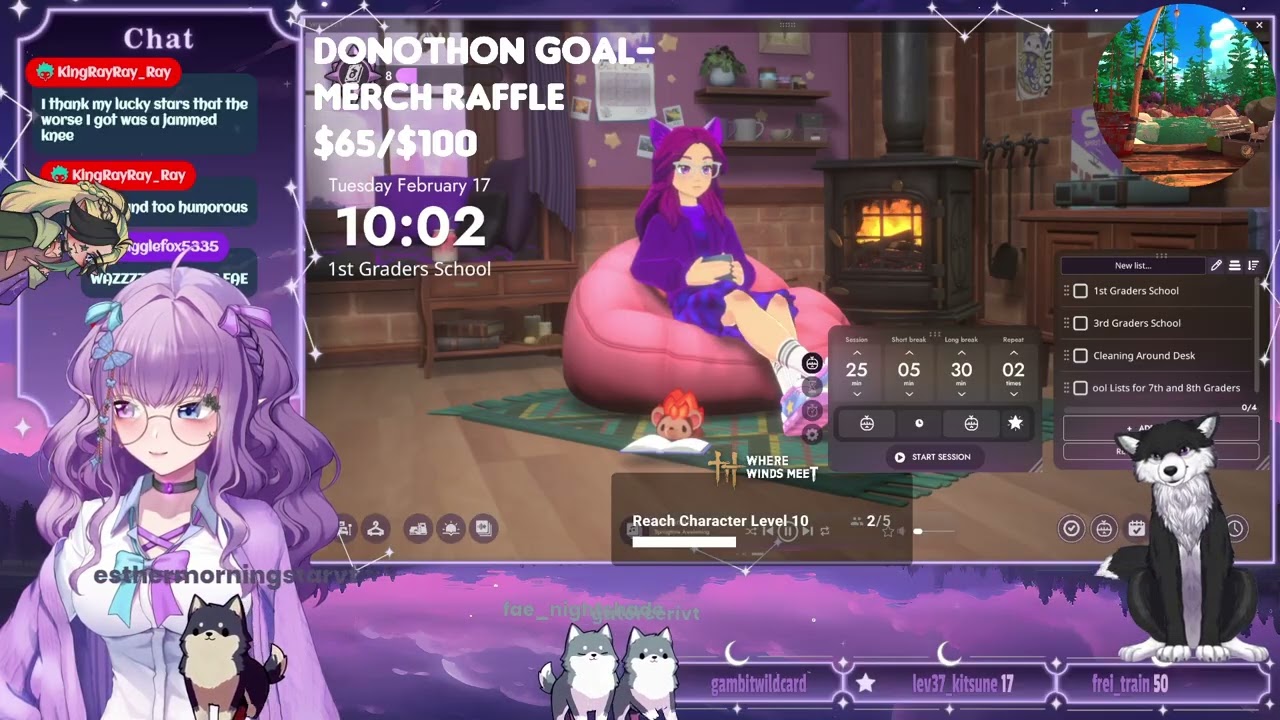 !wolf !fish !winds Donothon Day 10 | Working, Cleaning and studying Oh My! Come and Chill
