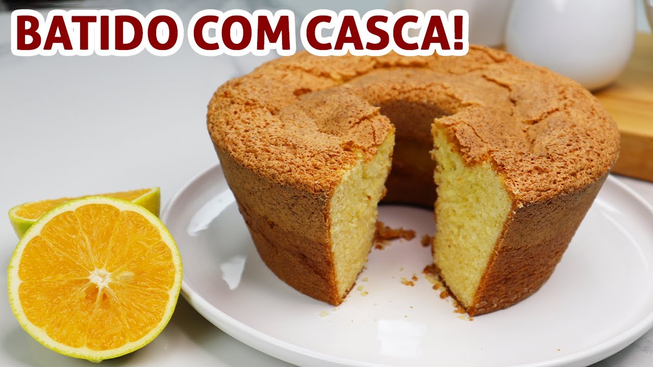Bolo de Laranja com Casca de Liquidificador | Receita