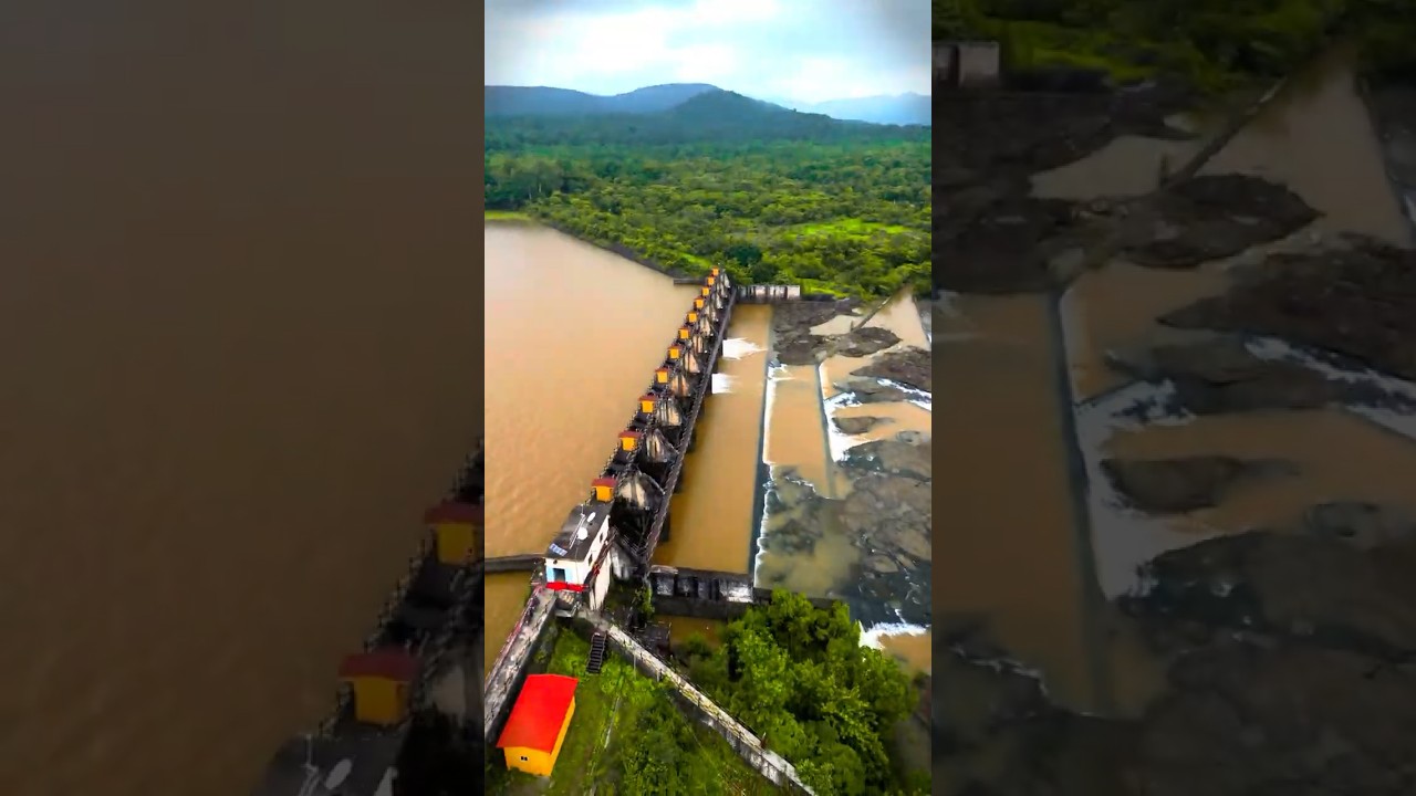 Khadakwasla dam in monsoon 😍 Saphire #edsheeran #khadakwasladam #monsoon #drone #pune #rain