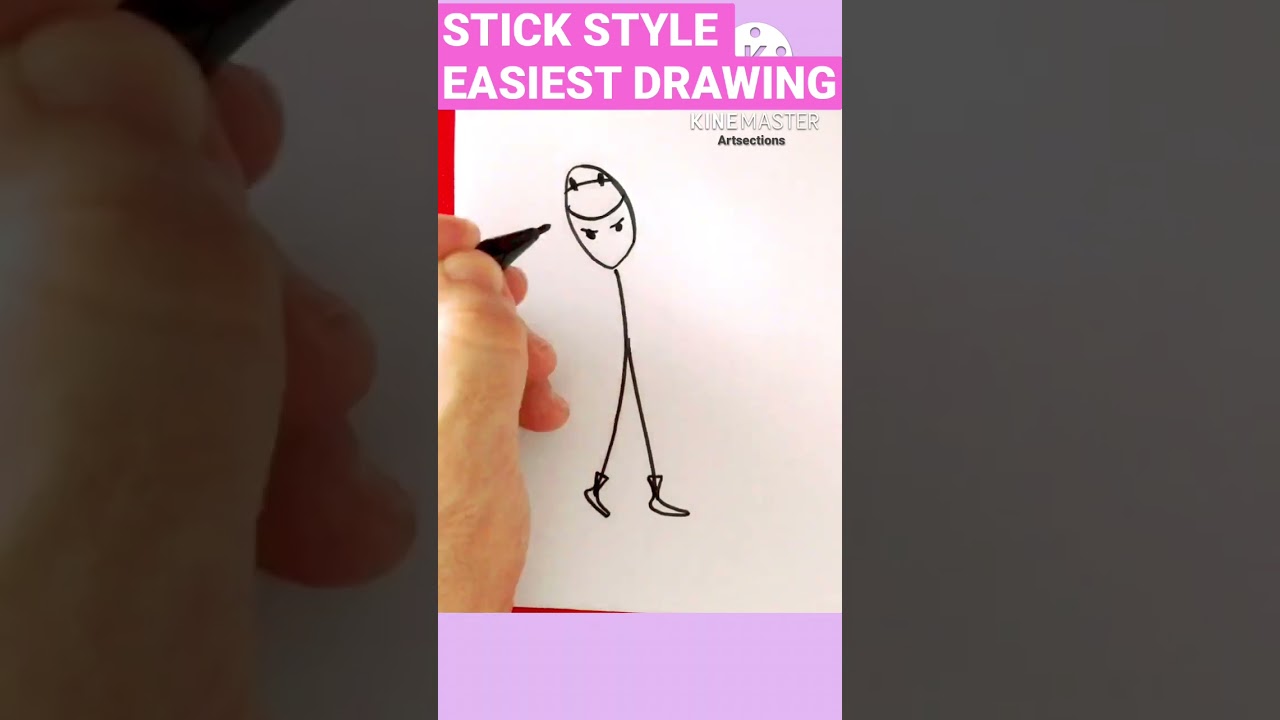 STICK  EASY DRAWING - sub for more videos like this #shorts