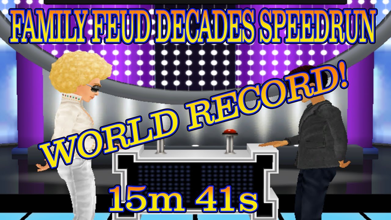(WORLD RECORD!) Family Feud Decades Speedrun - All Decades in 15m 41s