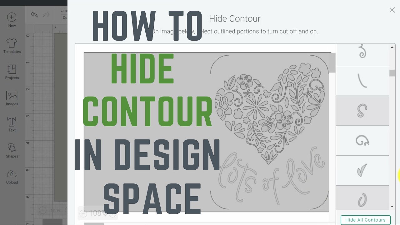 How to Hide Contour in Cricut Design Space