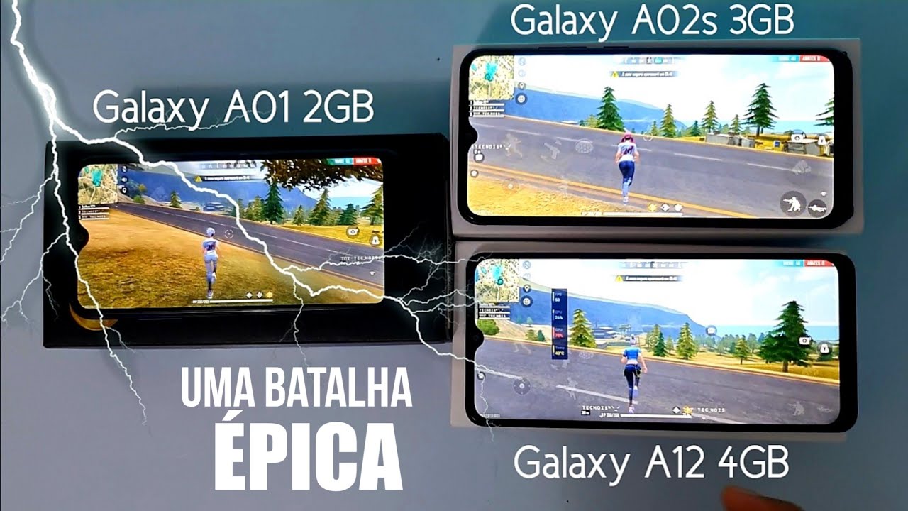 Galaxy A01 vs Galaxy A02s e A12