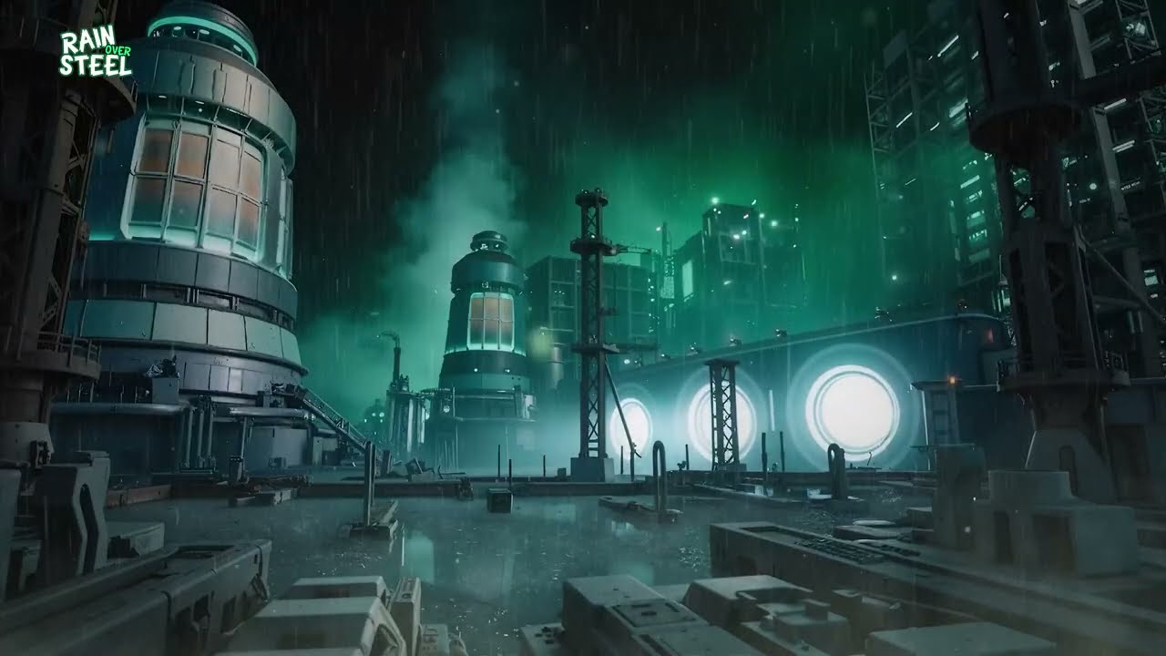 Gentle Rain at the Energy Plant Factory | Peaceful Rain Sounds for Deep Sleep & Relaxation