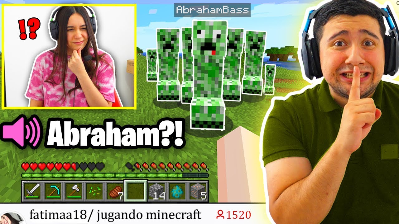 Mi NOVIA pasa MINECRAFT PERO me TRANSFORMO en TODOS los MOBS en su partida 🤣