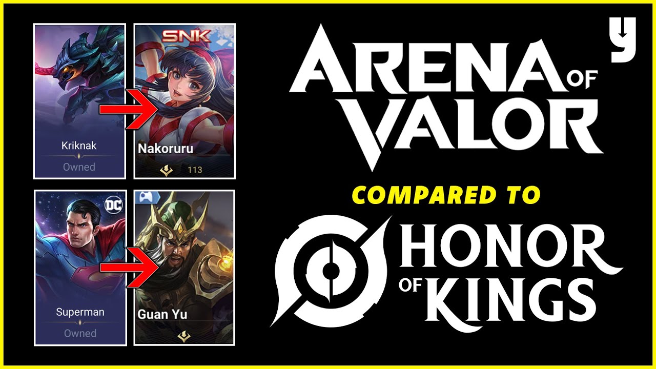 All Heroes You Need to Know in Honor of Kings If You Played Arena of Valor | AoV vs HoK Global