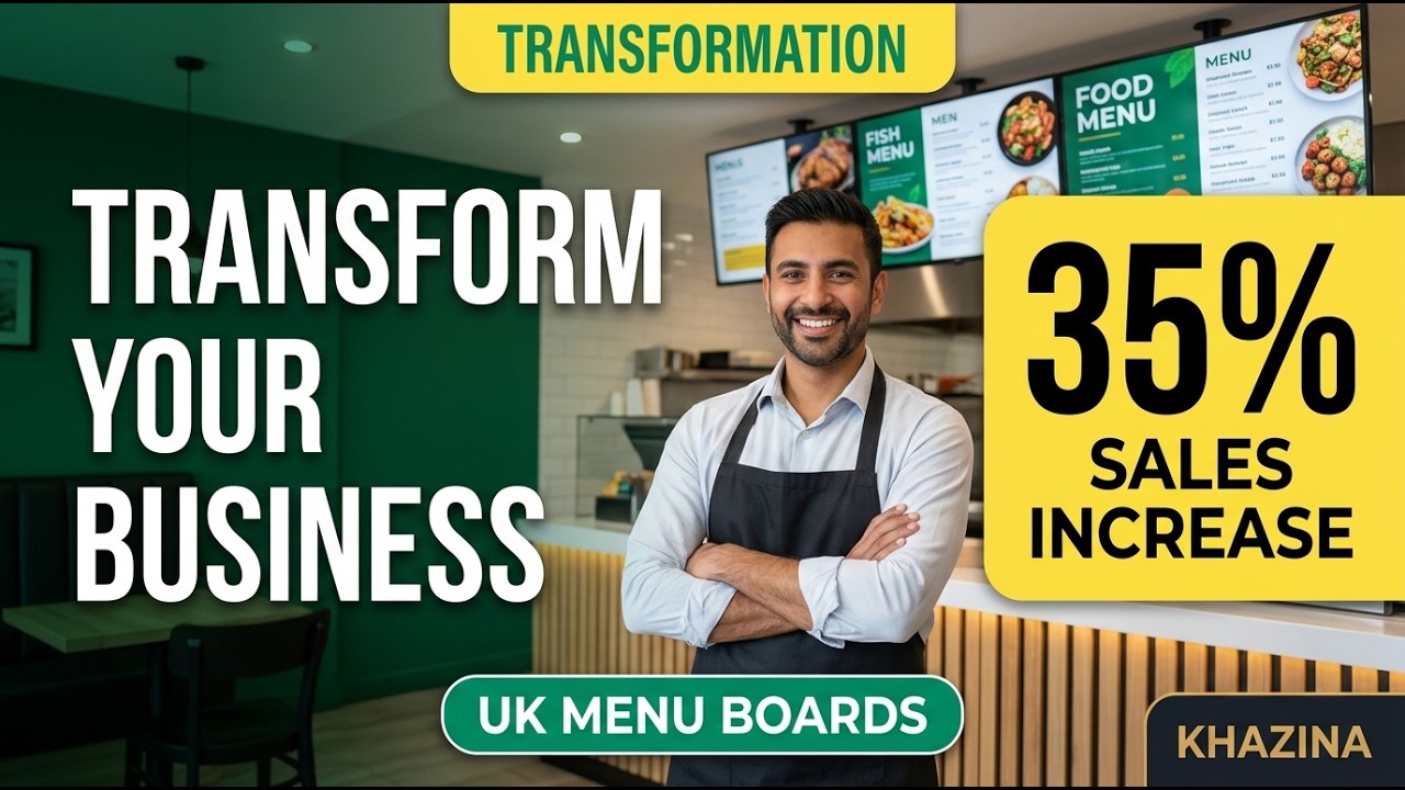 UK Digital Menu Boards Transform Restaurants | 35% Sales Increase 2026