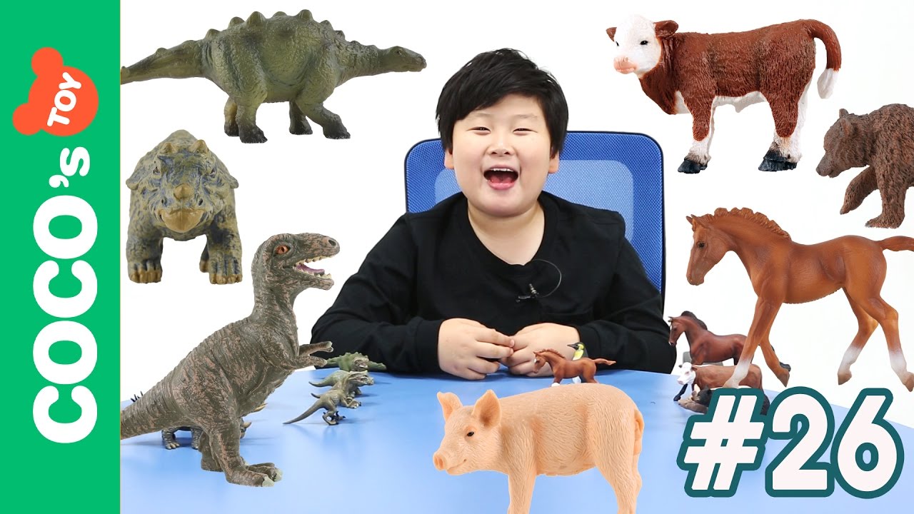 #26 아기공룡과 아기동물이 싸우면 과연 누가 이길까?! Baby Animals vs Baby Dinosaurs , Collecta figures