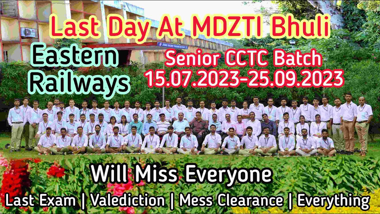 Last Day Vlog At ZRTI Bhuli Railway Training. Valediction | Mess Clearance | Last Exam #vlog #zrti
