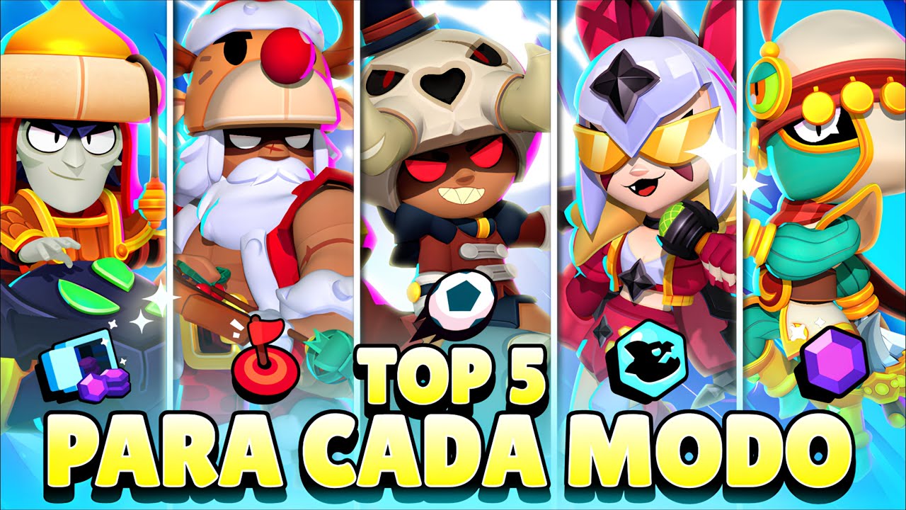 TOP 5 MELHORES BRAWLERS PARA CADA MODO DE JOGO! #brawlstars