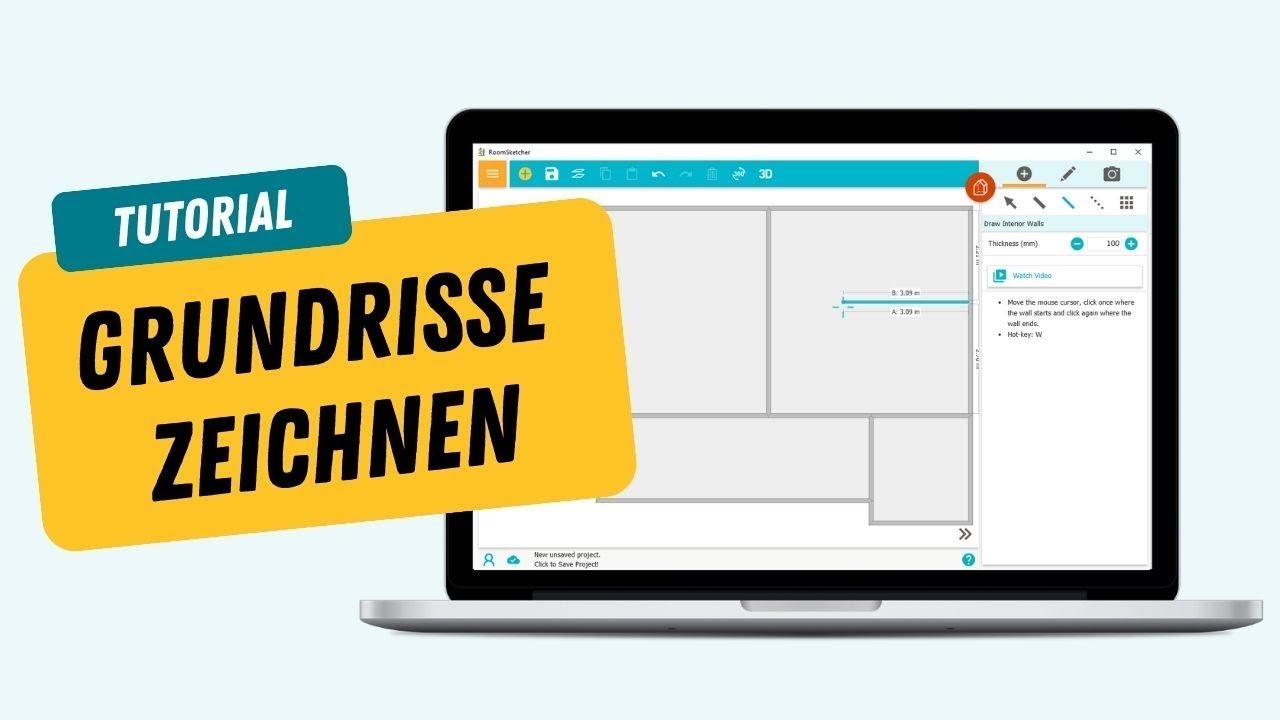 Den ersten Grundriss zeichnen