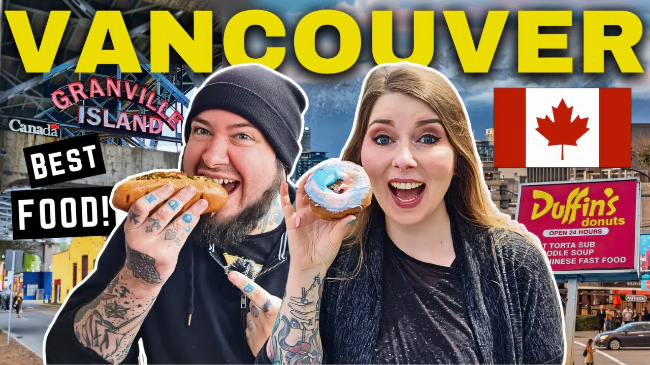 We ATE our way through VANCOUVER in 48 HOURS! 🇨🇦 - Granville Island, Duffin's Donuts, Japadog & MORE