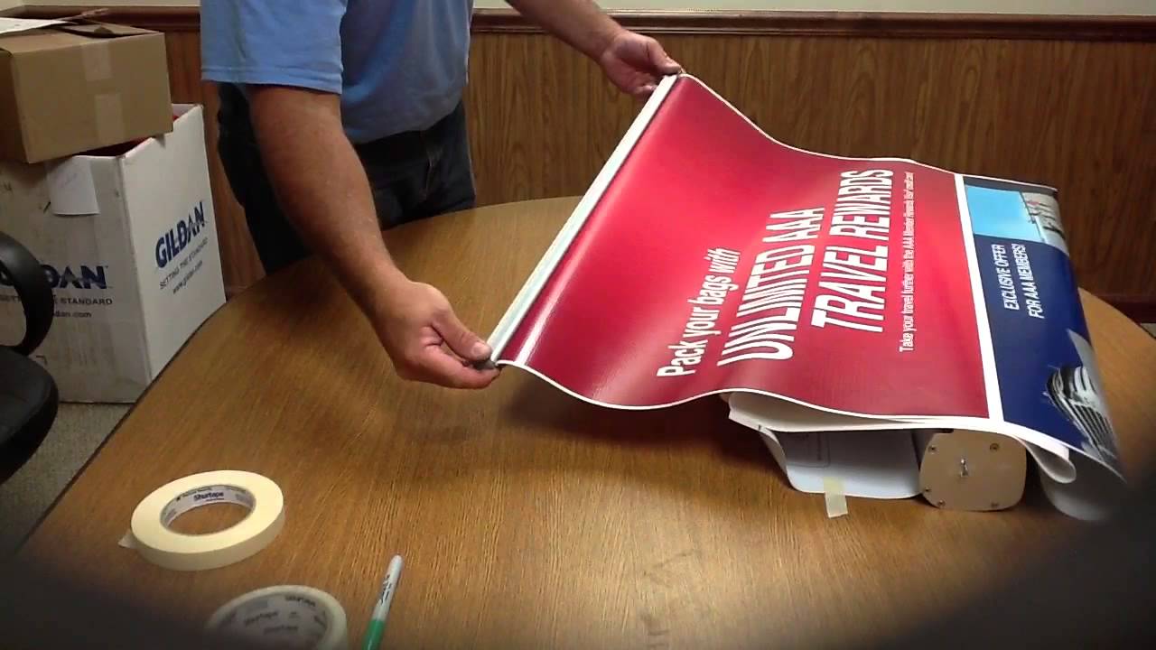 Large Banner Stand Replacement Banner Video