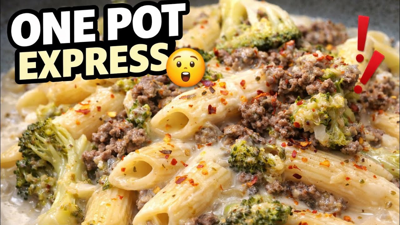 ⭐️ONE POT PASTA BROCOLI & VIANDE HACHÉE AU COOKEO REPAS RAPIDE ET FACILE