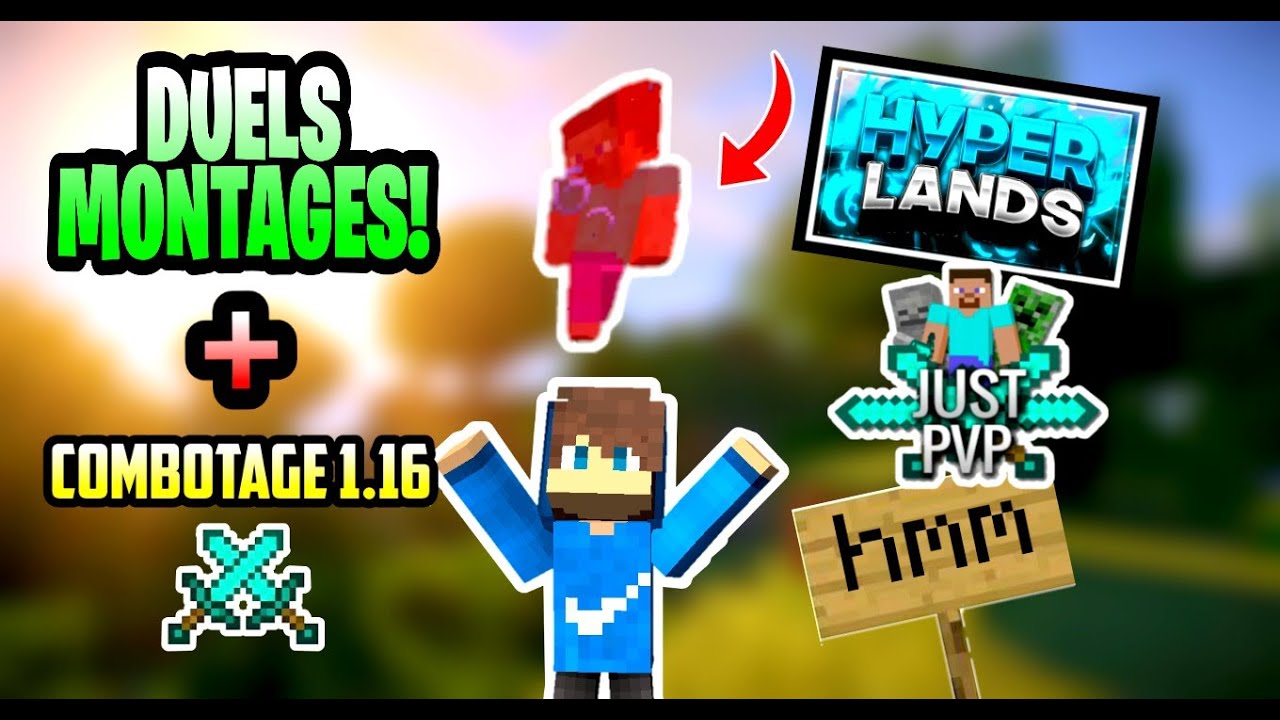 ✓Duels Montages W/ Combotage + PvP Montage! l Minecraft PE l (HyperLands Server 🔥)
