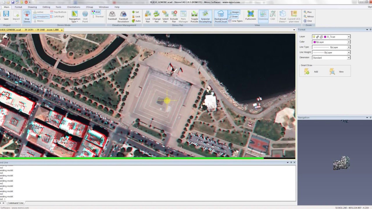 StereoCAD - 3D stereo image visualization and data extraction. Inspection, measure, draw 3D vector