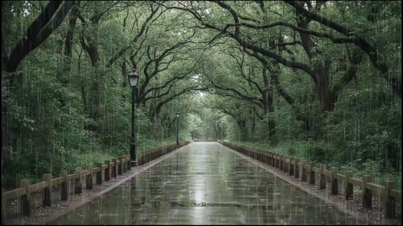 Peaceful Rain Sounds Over Forest Leaves | Soothing Ambient Audio for Restful Sleep and Stress Relief