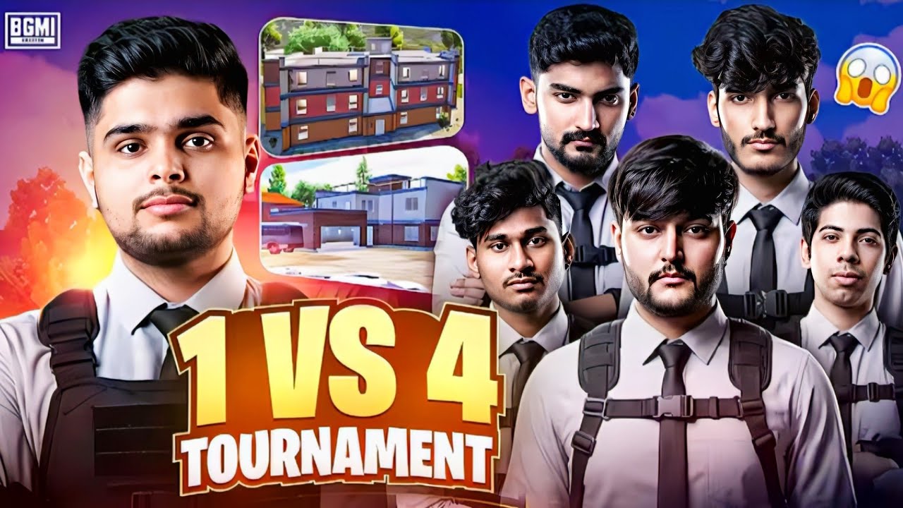 1v4 Youtubers VS Youtubers Battle 🔥BIXI OP Solo vs Squad TOURNAMENT | BGMI#Bixiop
