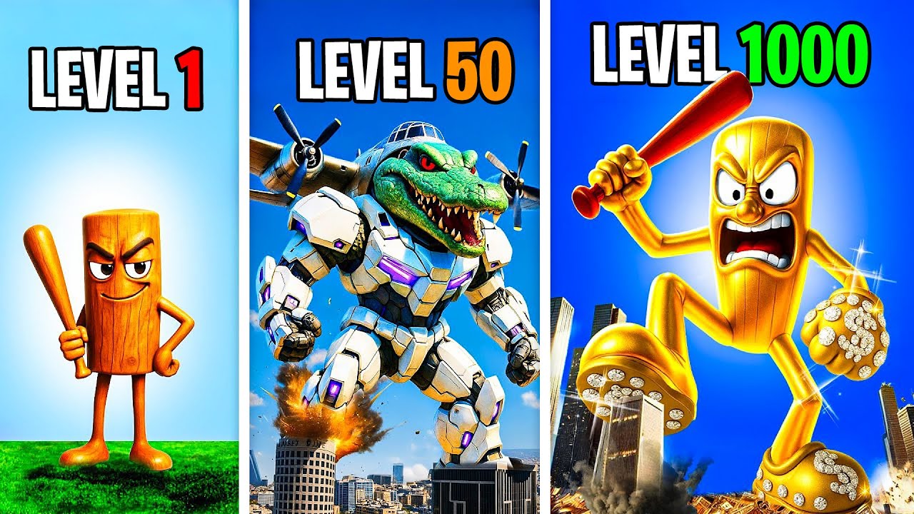 Level 1 Naar Level 1000 BRAINROT In GTA 5!