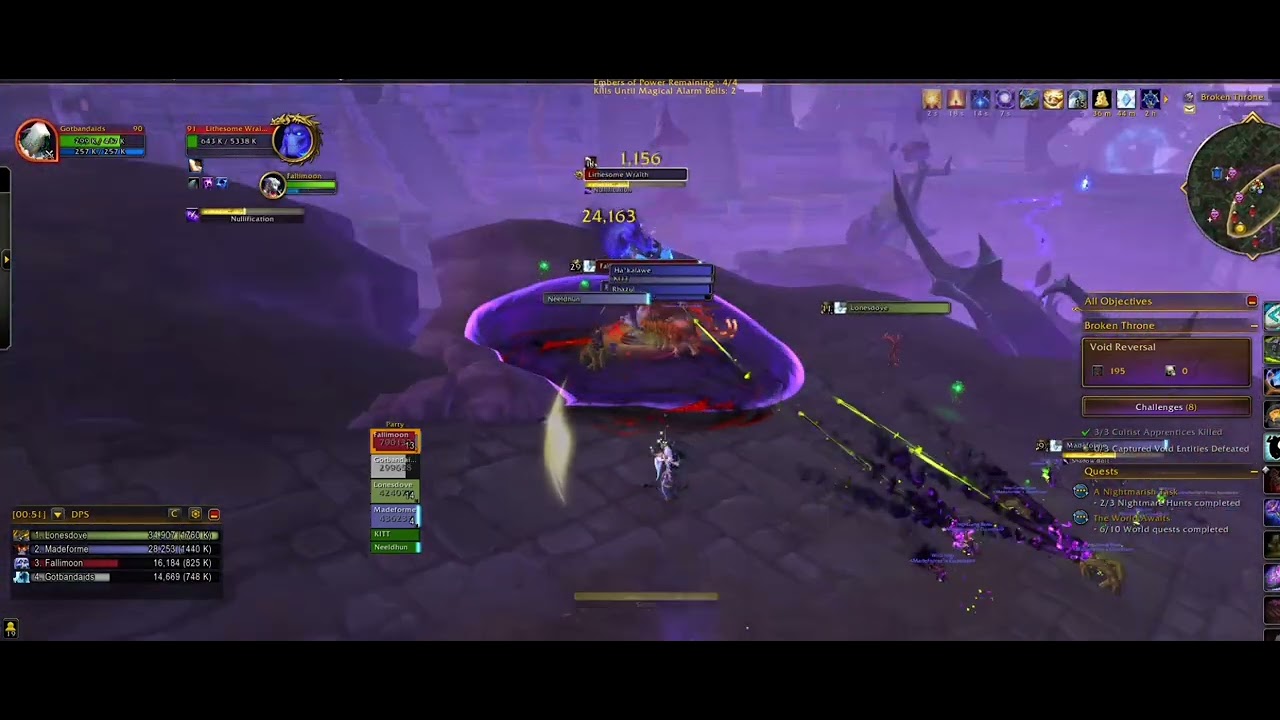 Ritual level 5, 8 challenges and destroying zero Obliesks 