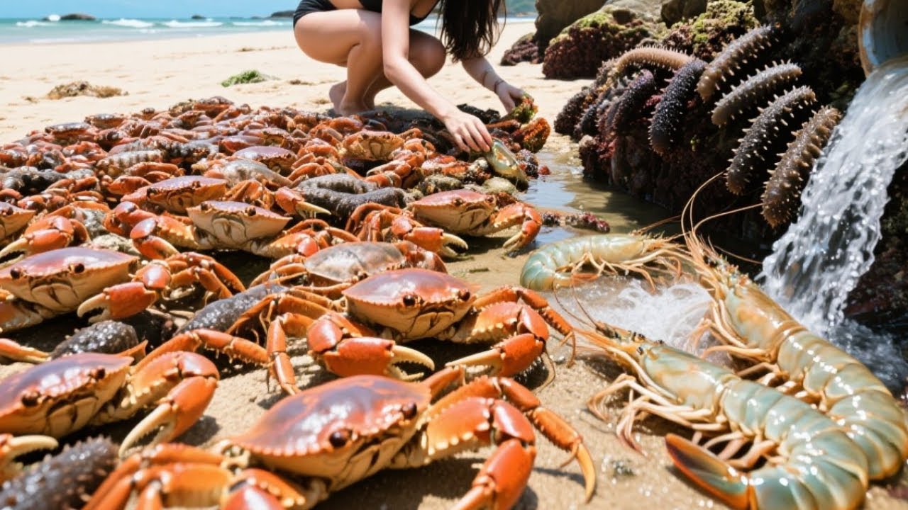 There Are Groups Of Sea Cucumbers And Abalone, And The King Crab Is Bigger Than Your Face