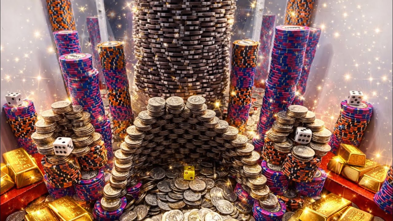 Massive tower got stuck on its way down ￼high limit coin pusher