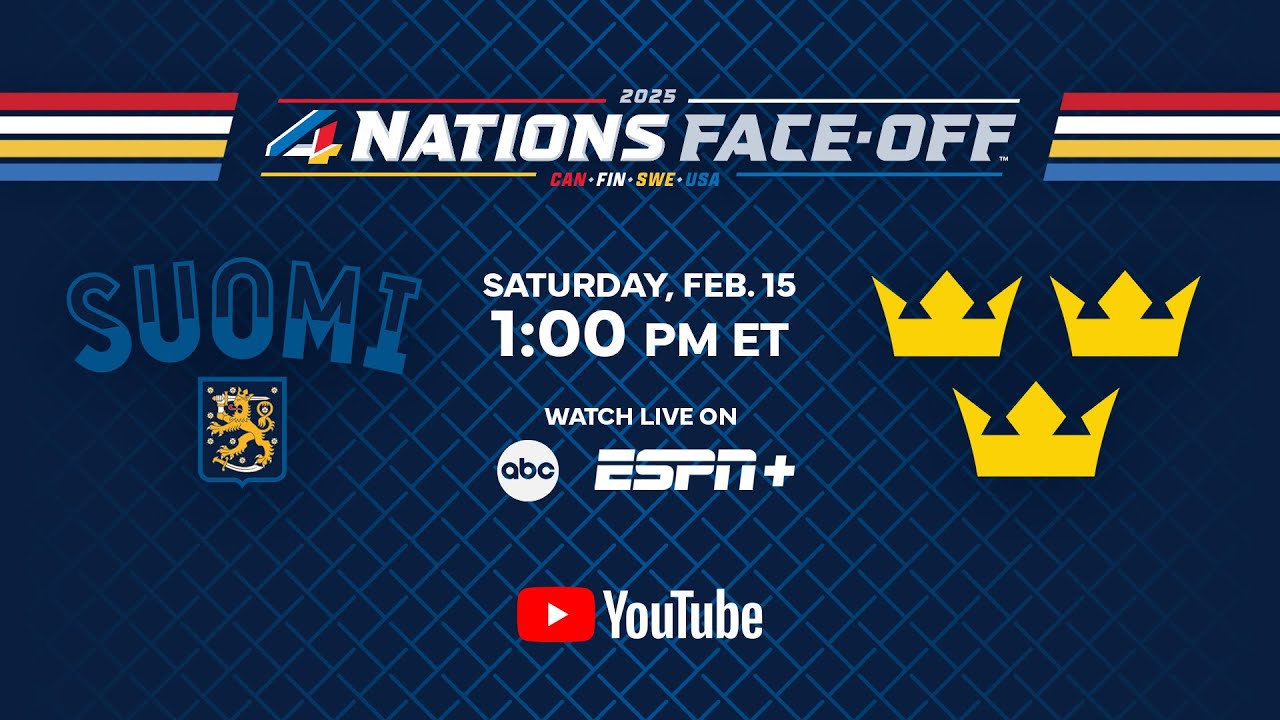 Finland vs. Sweden | 2025 4 Nations Face-Off | Live