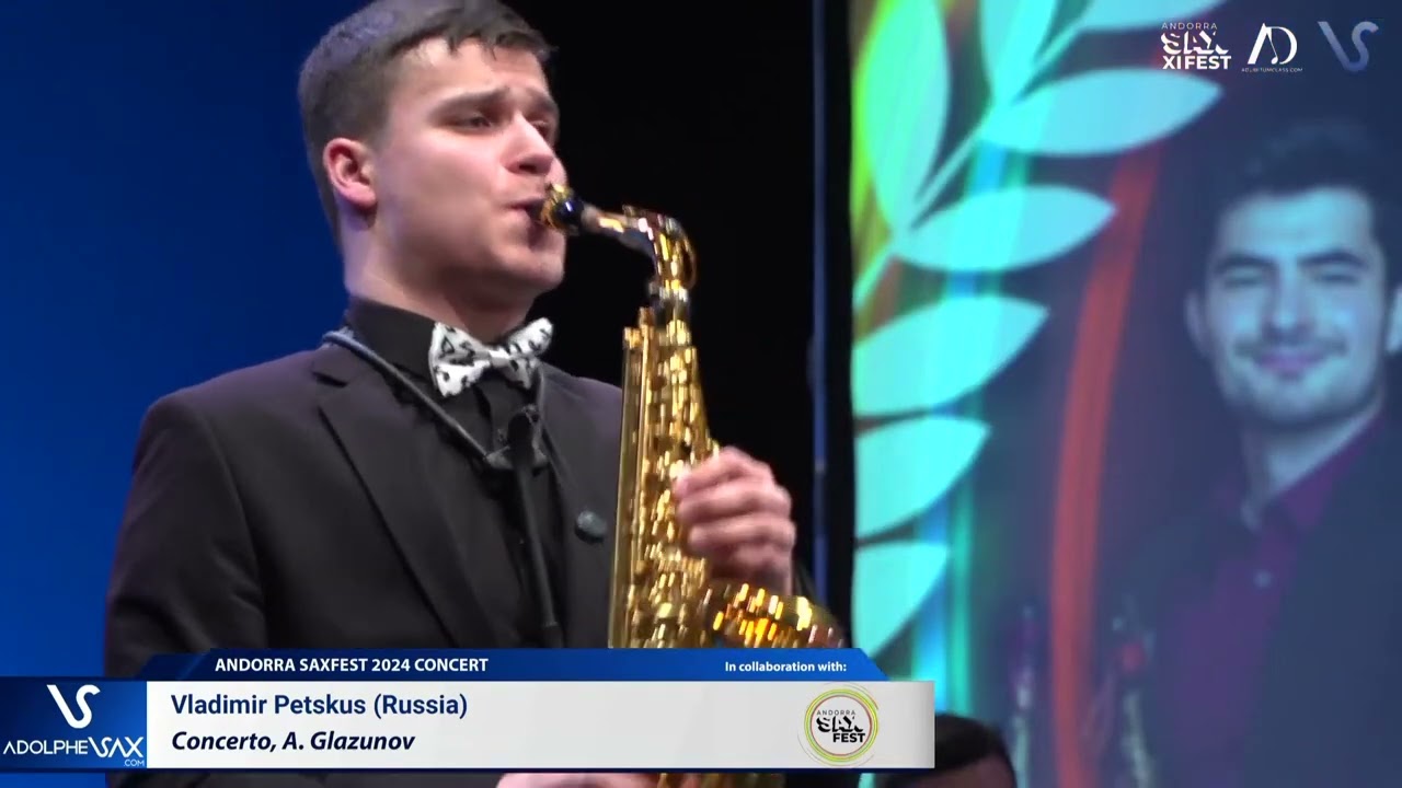 Vladimir Petskus plays A  Glazunov   Concerto for Saxophone Andorra Saxfest 2024 Final Round