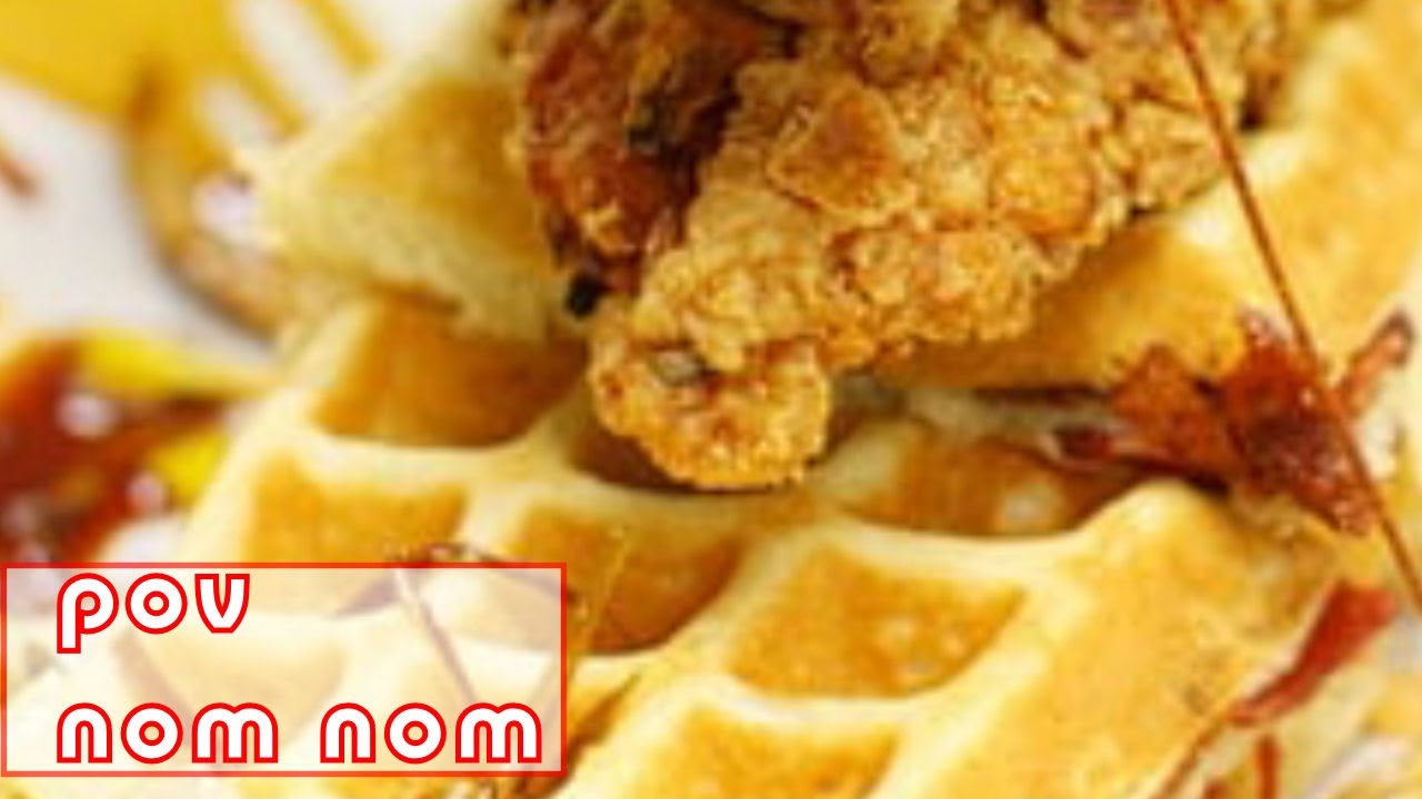 SAGE FRIED CHICKEN AND WAFFLES!  POV NOM NOM! Point of View Eating!