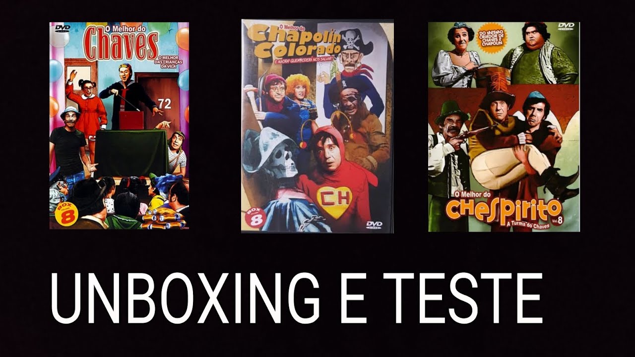 Unboxing E Teste DVDS CHAVES, CHAPOLIN, CHESPIRITO VOL 8
