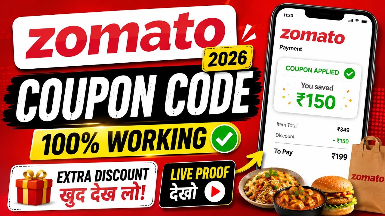 Zomato Coupon Code Today | Zomato Offer Today | Zomato Discount Code | Zomato Coupon code