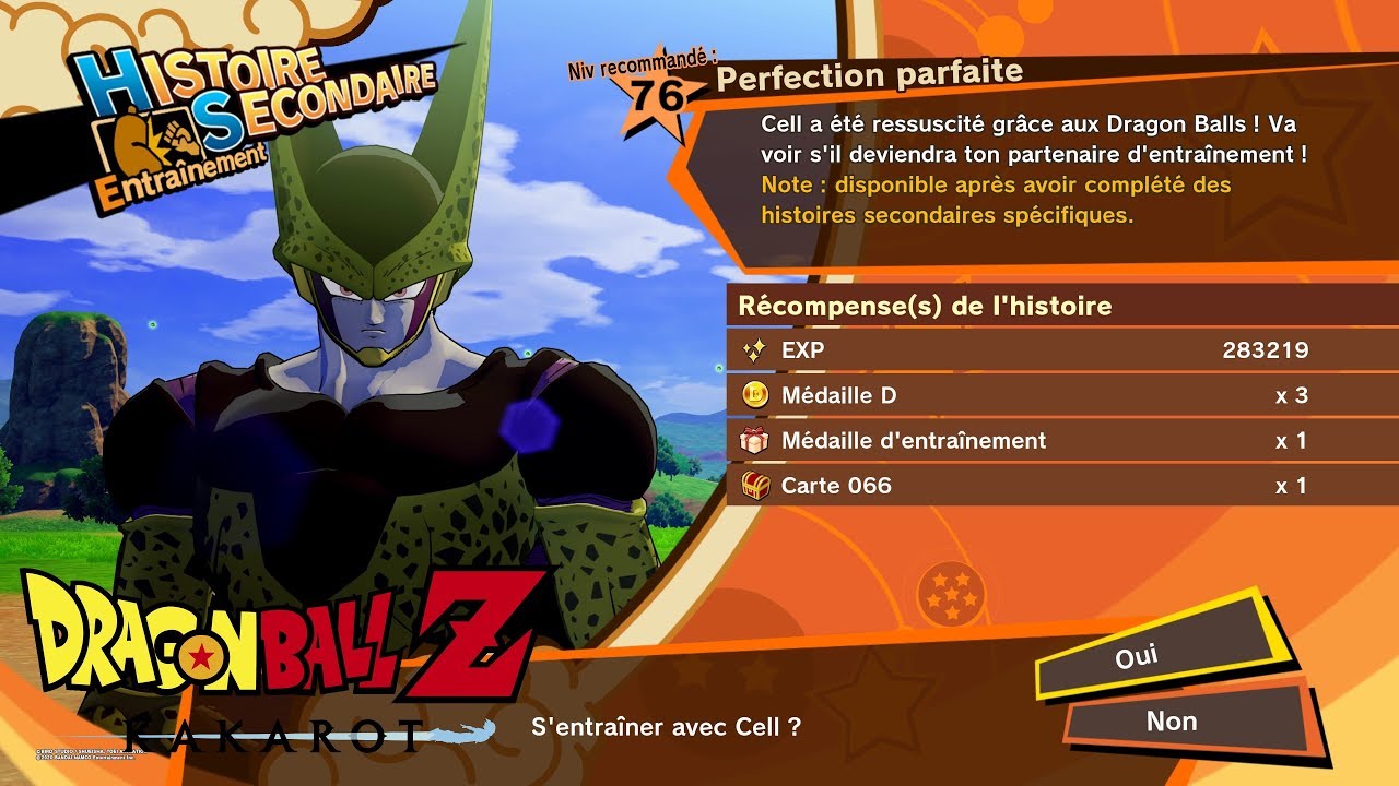 [DRAGON BALL Z KAKAROT] HISTOIRE SECONDAIRE PERFECTION PARFAITE [FR] (PS4 PRO)