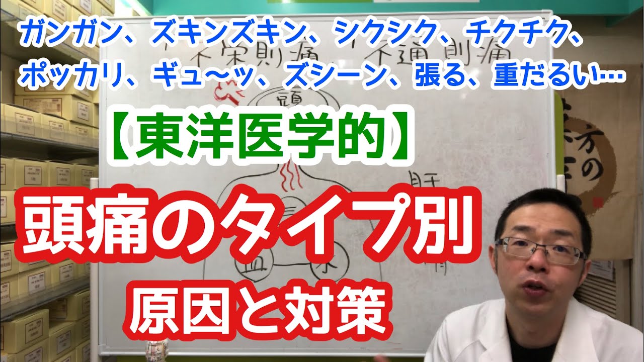 頭痛のタイプ別・原因と対策【漢方・東洋医学】