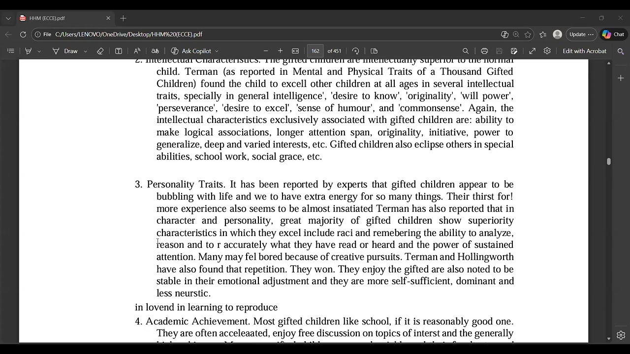 GUIDANCE PROGRAM FOR GIFTED CHILDREN