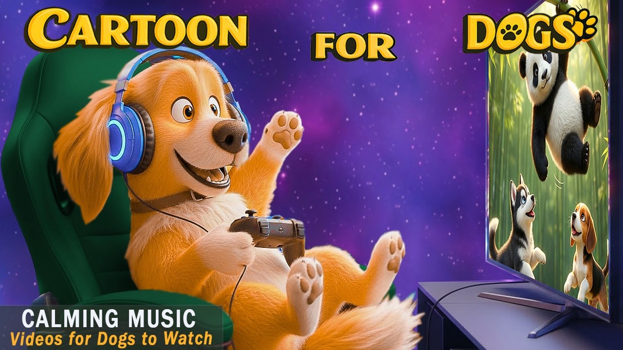 Cartoon for Dogs to Watch: Anxiety Relief for Dogs | Calming Music for Dogs & Dog Relaxation Videos