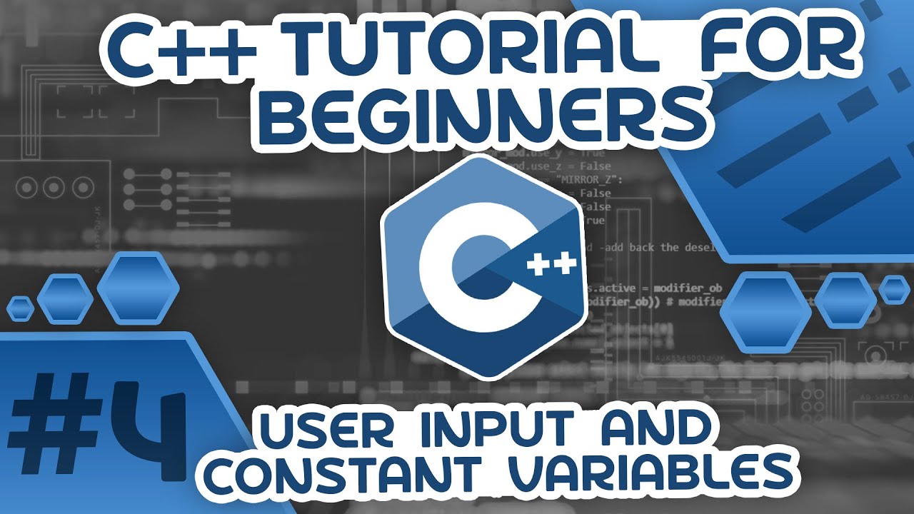 Learn C++ With Me #4 - User Input and Constants