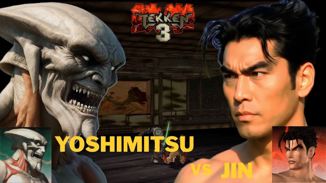 Tekken 3 - Ёсимицу против Джина - Непредсказуемая защита против неизбежной судьбы