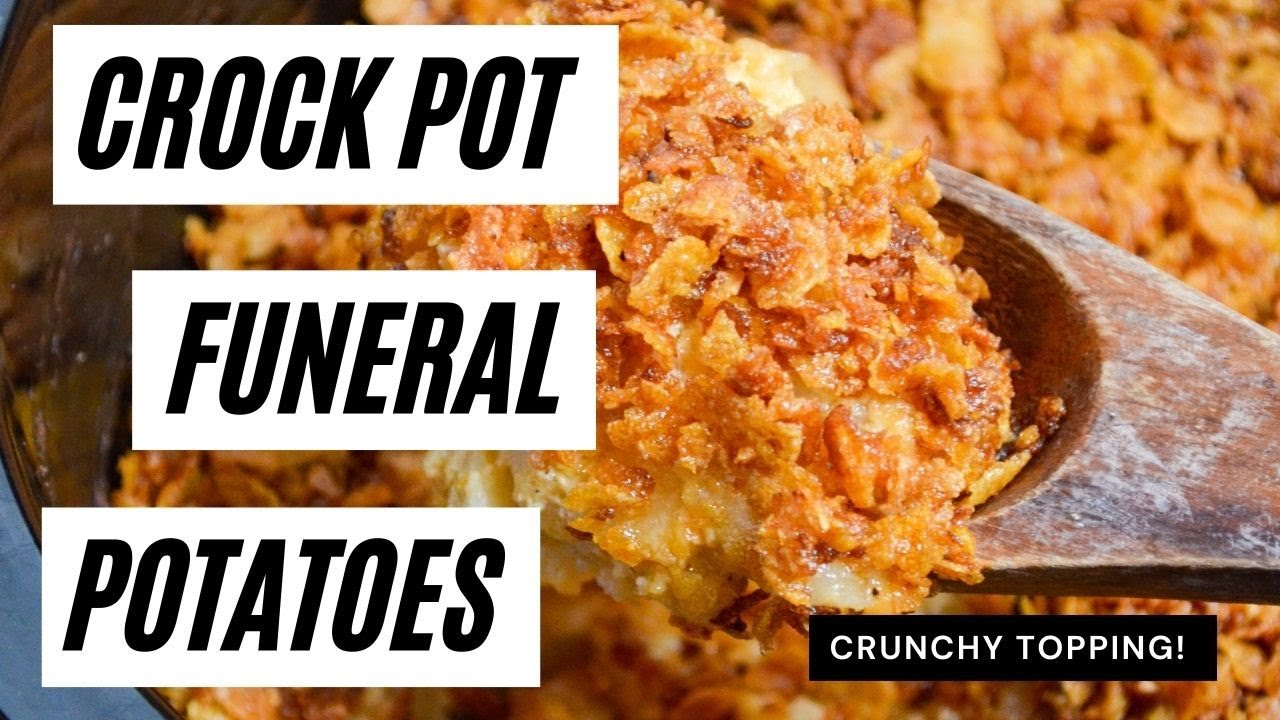 Slow Cooker Funeral Potatoes | Crock Pot Cheesy Hashbrown Casserole | Easy Thanksgiving Side Dish