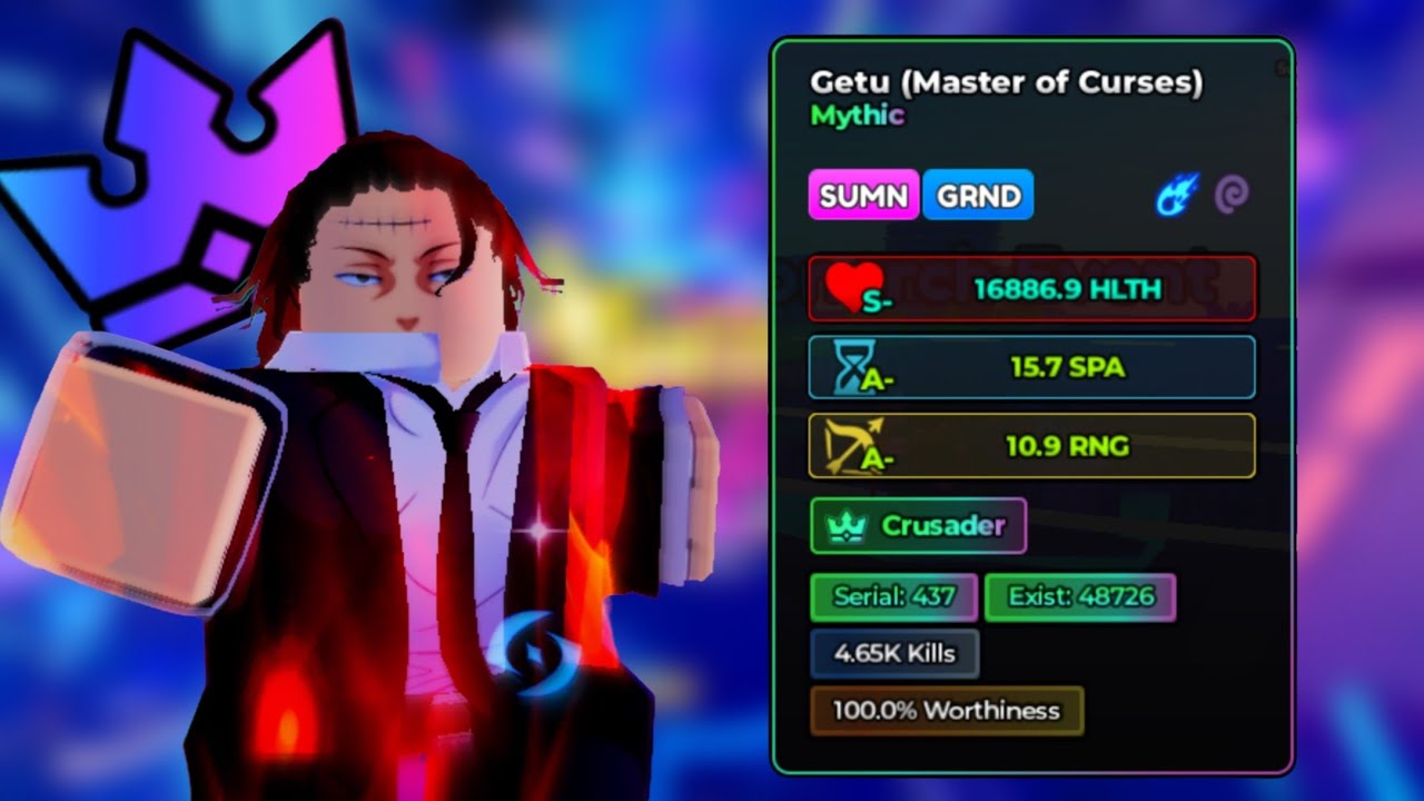 Limited Crusader Geto (Master of Curses) Showcase in Anime Crusaders