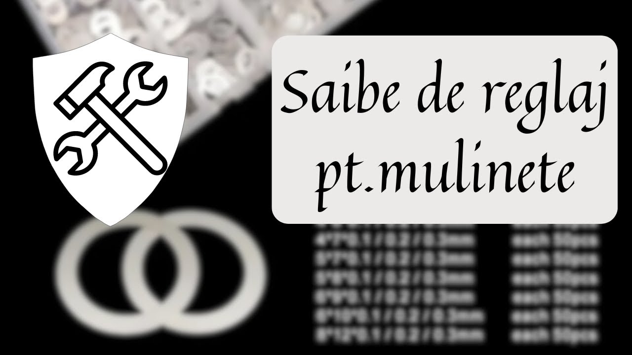 Șaibe de reglaj pt. mulinete. Simplu ușor și ieftin.
