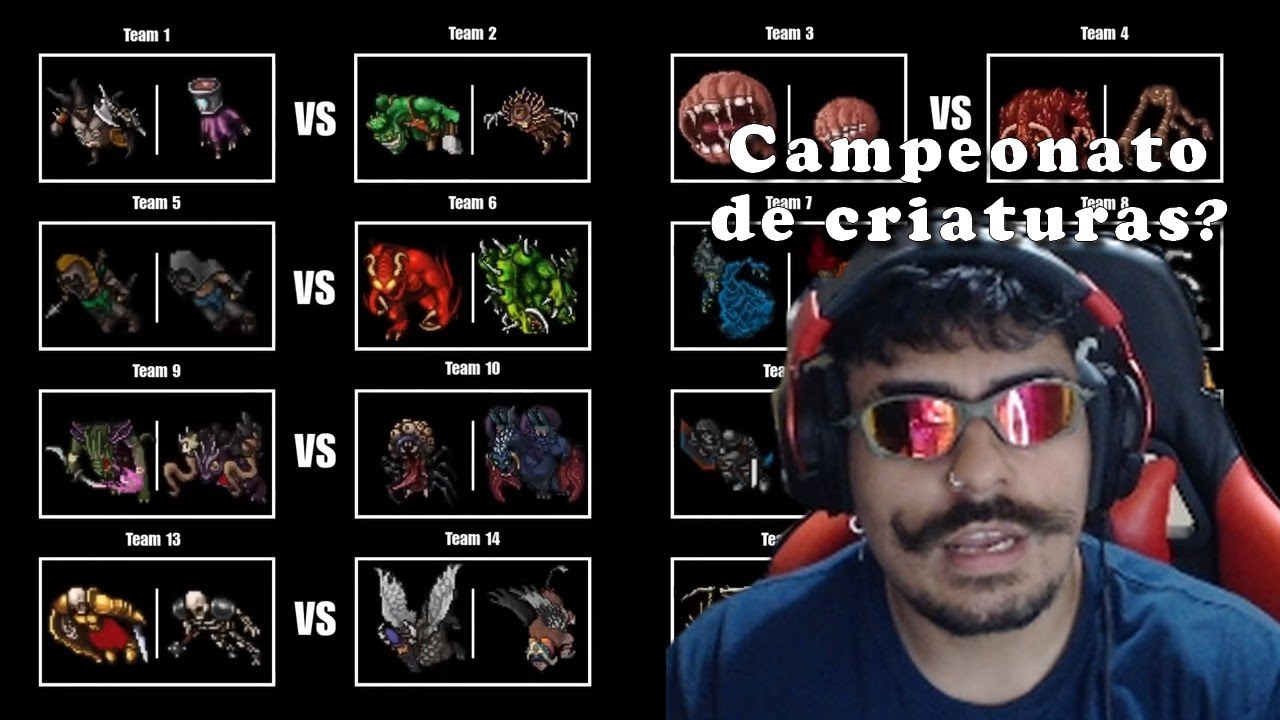 Campeonato de criaturas em duo no TIBIA (REACT)
