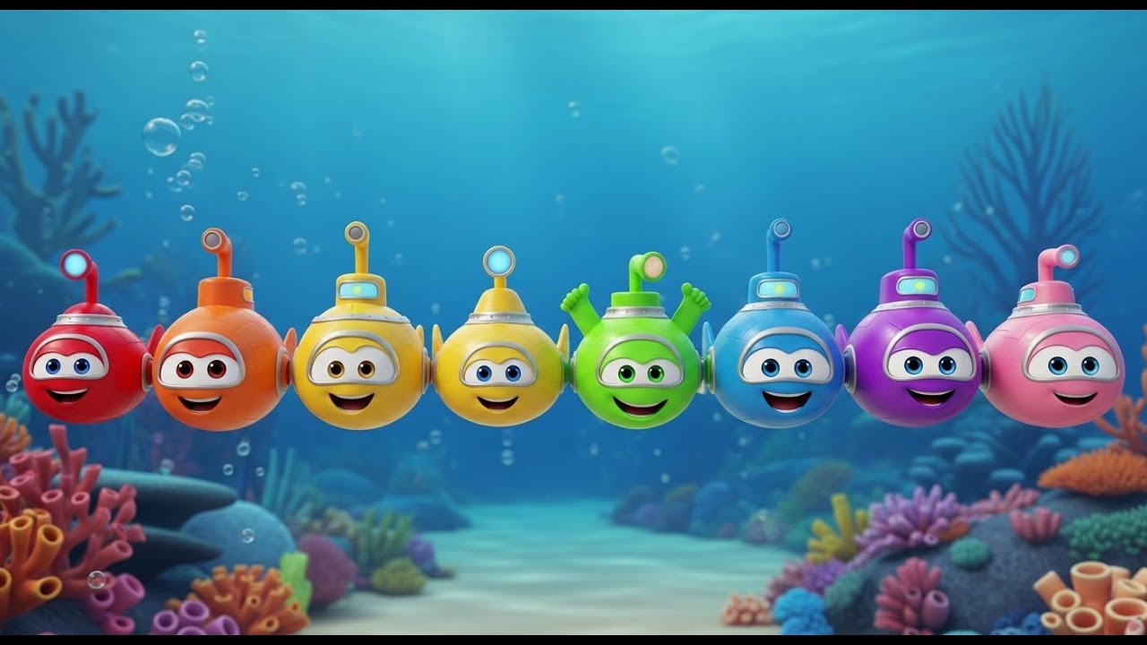 Siete pequeños submarinos de juguete Buce Buce | Rimas Infantiles y Canciones para Niños