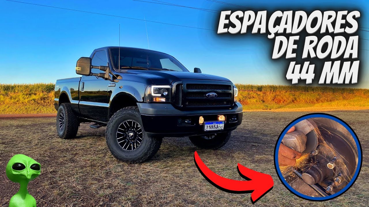 INSTALAMOS ESPAÇADORES DE RODA NA F250 - ROBOCOP