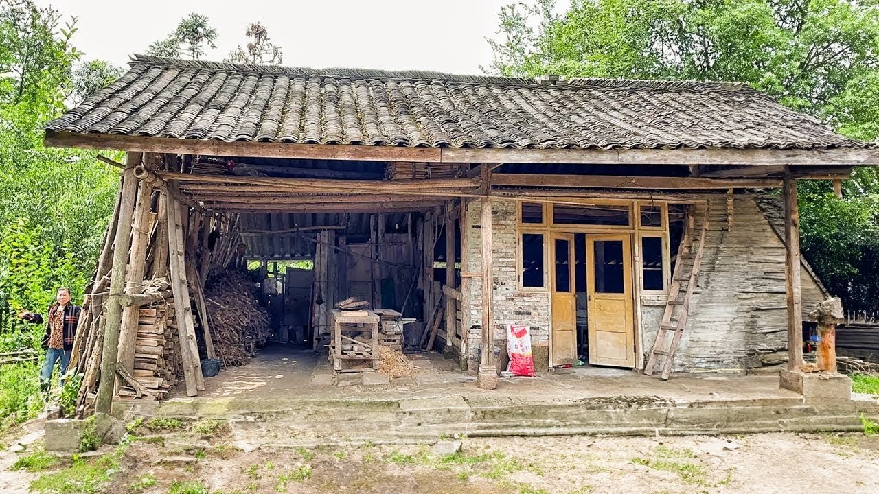 A young sister transformed an abandoned cowshed and garden
