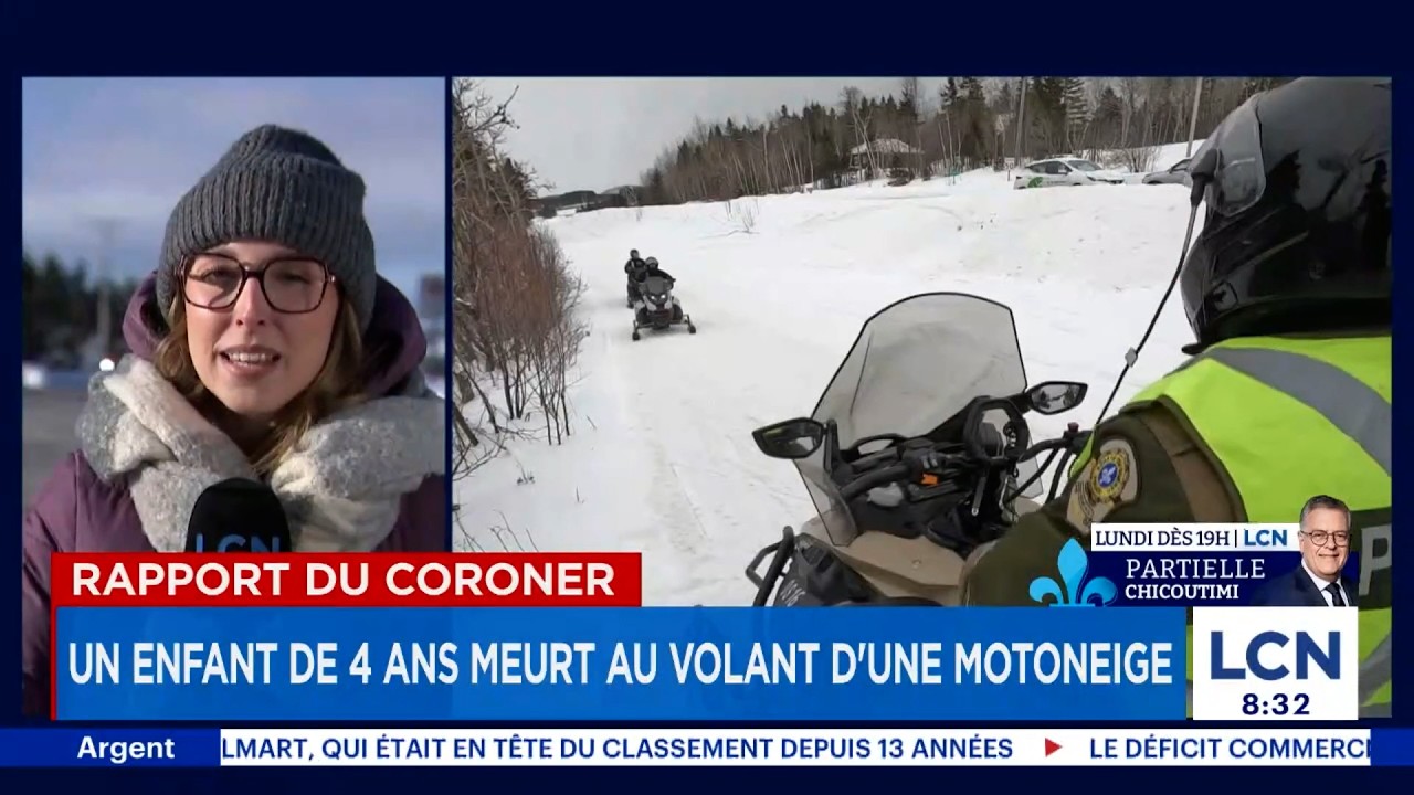Un enfant de quatre ans se tue en conduisant une motoneige