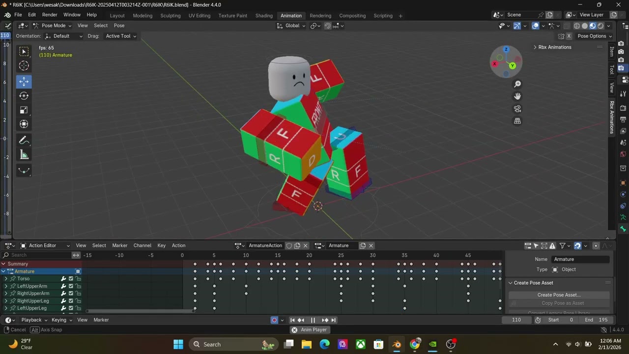 My first Roblox Blender animation :D
